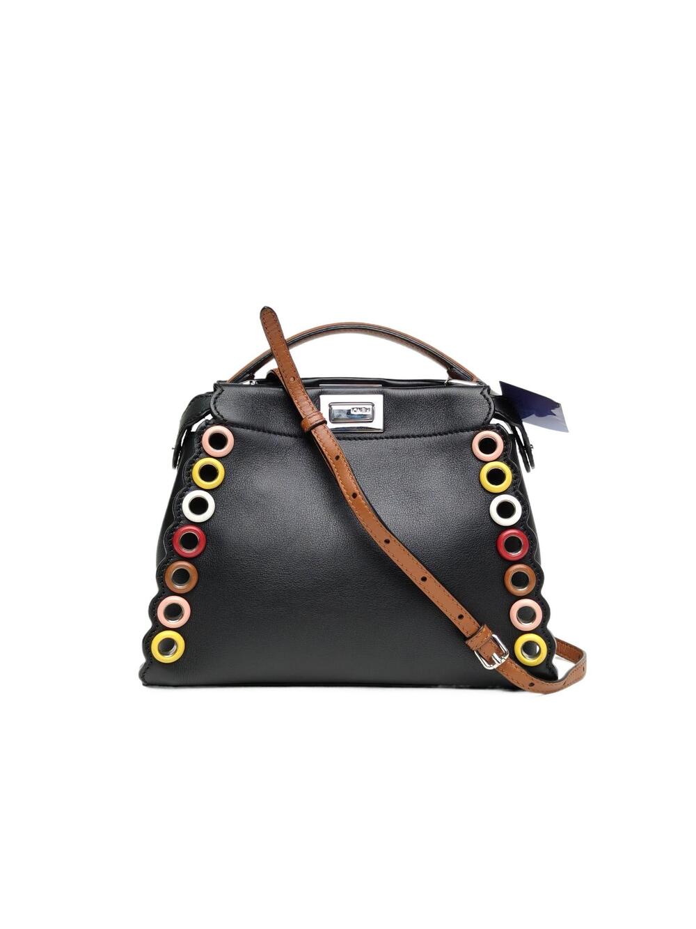 Fendi Peekaboo Mini 23Cm Black Calfskin #360080F13B
